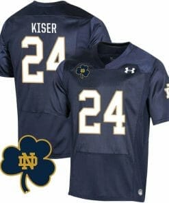 Notre Dame Jack Kiser Jersey #24 College Football Johnny Lujack Patch Navy