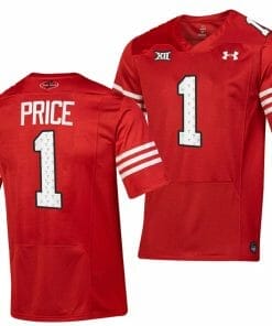Texas Tech Red Raiders Myles Price Jersey #1 College Football Throwback Stitched Red