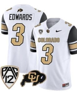 Colorado Buffaloes Dylan Edwards Jersey #3 Vapor College Football All Stitched Black Sleeves