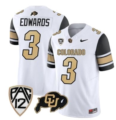 Colorado Buffaloes Dylan Edwards Jersey #3 Vapor College Football All Stitched Black Sleeves 8 Colorado Buffaloes Dylan Edwards Jersey #3 Vapor College Football All Stitched Black Sleeves