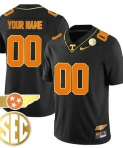 Custom Tennessee Volunteers Jersey Name and Number “Checkerboard” Gold Limited College Football Stitched – Black