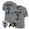 Colorado Buffaloes Dylan Edwards Jersey #3 Vapor Limited College Football All Stitched Gray 5 Colorado Buffaloes Dylan Edwards Jersey #3 Vapor Limited College Football All Stitched Gray
