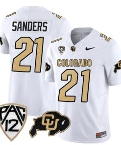 Colorado Buffaloes Shilo Sanders Jersey #21 Vapor Limited College Football All Stitched White