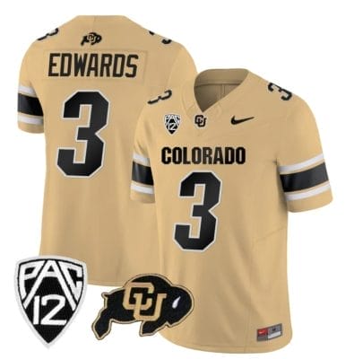 Colorado Buffaloes Dylan Edwards Jersey #3 Vapor College Football All Stitched Gold 8 Colorado Buffaloes Dylan Edwards Jersey #3 Vapor College Football All Stitched Gold