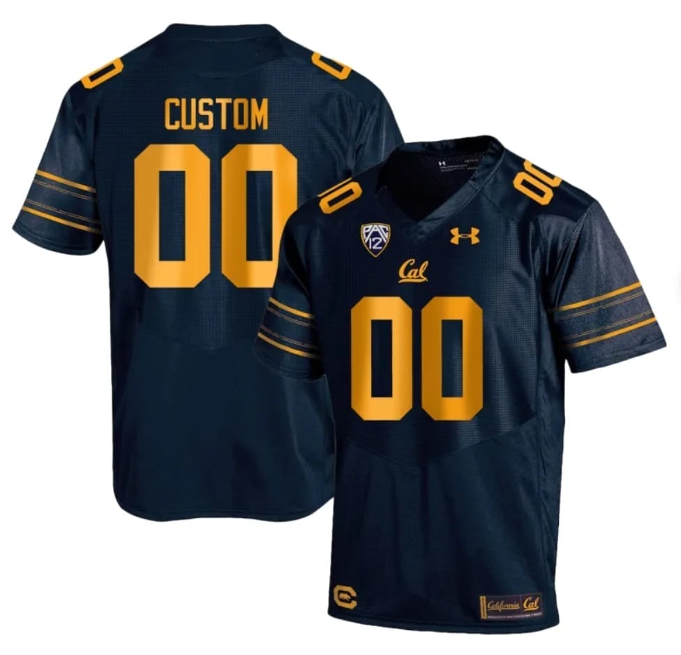 Custom California Golden Bears Jersey Name and Number College Football 2023 Stitched Navy 1 Custom California Golden Bears Jersey Name and Number College Football 2023 Stitched Navy