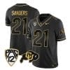 Colorado Buffaloes Shilo Sanders Jersey #21 Vapor Gold Limited All Stitched Black Gold 5 Colorado Buffaloes Shilo Sanders Jersey #21 Vapor Gold Limited All Stitched Black Gold