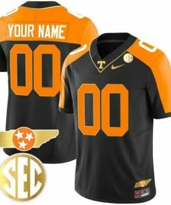 Custom Tennessee Volunteers Jersey Name and Number “Checkerboard” Gold Limited College Football Stitched – Black Reverse