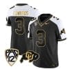 Colorado Buffaloes Dylan Edwards Jersey #3 Vapor Gold Limited All Stitched Alternate 5 Colorado Buffaloes Dylan Edwards Jersey #3 Vapor Gold Limited All Stitched Alternate