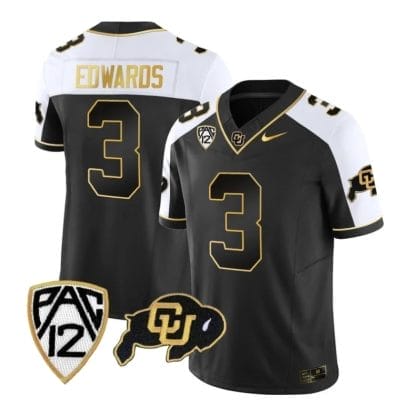Colorado Buffaloes Dylan Edwards Jersey #3 Vapor Gold Limited All Stitched Alternate 8 Colorado Buffaloes Dylan Edwards Jersey #3 Vapor Gold Limited All Stitched Alternate