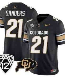 Colorado Buffaloes Shilo Sanders Jersey #21 Vapor College Football All Stitched Black