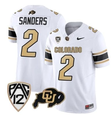 Colorado Buffaloes Shedeur Sanders Jersey #2 Vapor College Football All Stitched White 8 Colorado Buffaloes Shedeur Sanders Jersey #2 Vapor College Football All Stitched White