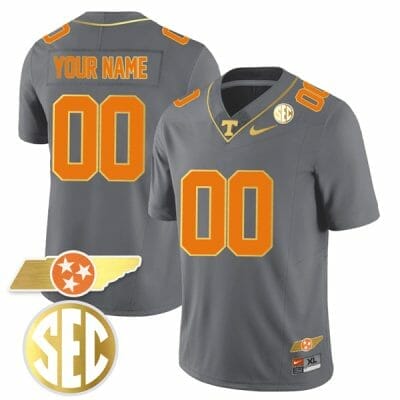 Custom Tennessee Volunteers Jersey Name and Number “Checkerboard” Gold Limited College Football Stitched – Gray 8 Custom Tennessee Volunteers Jersey Name and Number “Checkerboard” Gold Limited College Football Stitched – Gray