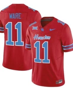 Houston Cougars Oilers Andre Ware Jersey #11 Inspired Vapor College Football 2023 All Stitched Red