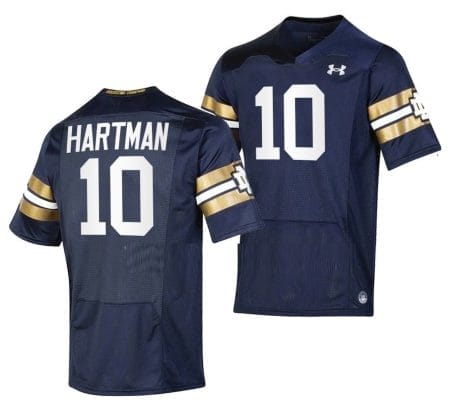 Notre Dame Fighting Irish #10 Sam Hartman Jersey College Football Shamrock Series Navy 10 Notre Dame Fighting Irish #10 Sam Hartman Jersey College Football Shamrock Series Navy