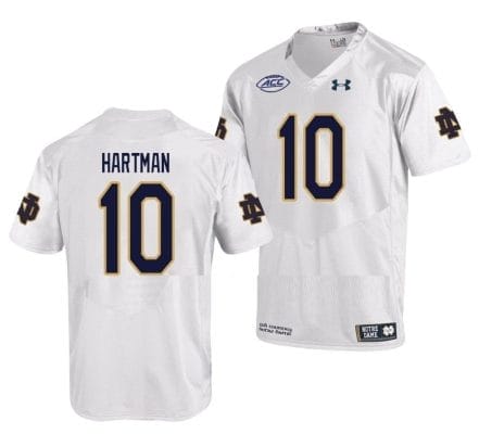 Notre Dame Fighting Irish #10 Sam Hartman Jersey College Football White 10 Notre Dame Fighting Irish #10 Sam Hartman Jersey College Football White