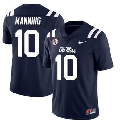Ole Miss Rebels Eli Manning Jersey #10 College Football All Stitched Navy 10 Ole Miss Rebels Eli Manning Jersey #10 College Football All Stitched Navy