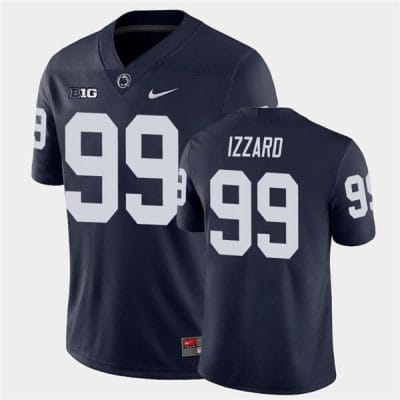 Penn State Coziah Izzard Jersey #99 College Football Game Navy With Name 10 Penn State Coziah Izzard Jersey #99 College Football Game Navy With Name