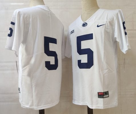 Penn State Jahan Dotson Jersey #5 College Football Game White No Name 10 Penn State Jahan Dotson Jersey #5 College Football Game White No Name