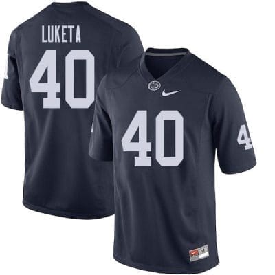 Penn State Jesse Luketa Jersey #40 College Football Game Navy With Name 10 Penn State Jesse Luketa Jersey #40 College Football Game Navy With Name