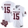 Texas A&M Aggies Conner Weigman Jersey #15 Vapor Limited College Football White 6 Texas A&M Aggies Conner Weigman Jersey #15 Vapor Limited College Football White