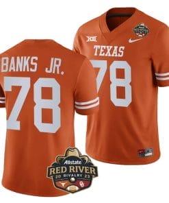 Texas Longhorns Kelvin Banks Jr Jersey #78 2023 Allstate Red River Rivalry Orange Football