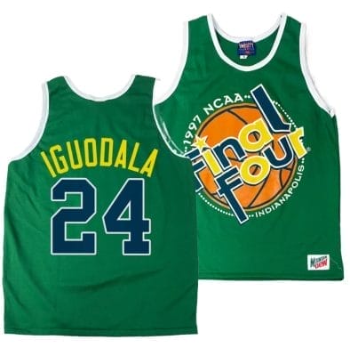 Arizona Wildcats Andre Iguodala Jersey #24 1997 NCAA Champions Final Four Green 8 Arizona Wildcats Andre Iguodala Jersey #24 1997 NCAA Champions Final Four Green