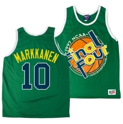 Arizona Wildcats Lauri Markkanen Jersey #10 1997 NCAA Champions Final Four Green 8 Arizona Wildcats Lauri Markkanen Jersey #10 1997 NCAA Champions Final Four Green