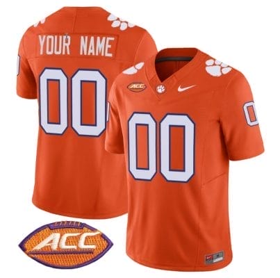 Custom Clemson Tigers Jersey Name and Number Vapor Limited ACC Patch College Football Stitched Orange 8 Custom Clemson Tigers Jersey Name and Number Vapor Limited ACC Patch College Football Stitched Orange