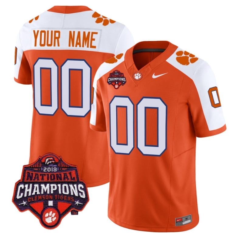 Custom Clemson Tigers Jersey Name and Number Vapor Limited College Football Stitched Alternate 1 Custom Clemson Tigers Jersey Name and Number Vapor Limited College Football Stitched Alternate