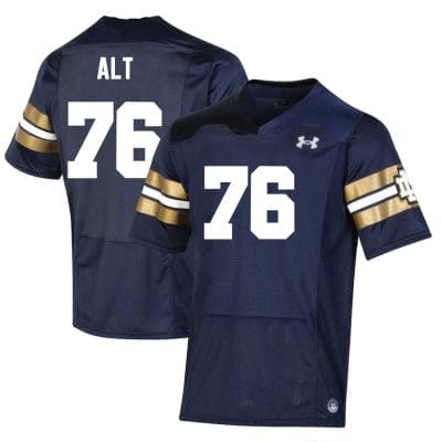 Notre Dame Fighting Irish Joe Alt Jersey #76 College Football Navy 10 Notre Dame Fighting Irish Joe Alt Jersey #76 College Football Navy