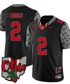 Ohio State Buckeyes Emeka Egbuka Jersey #2 College Football Stitched Alternate 2023 Black