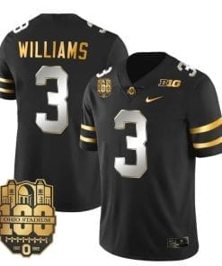 Ohio State Buckeyes Miyan Williams Jersey #3 College Football Stitched Black Limited