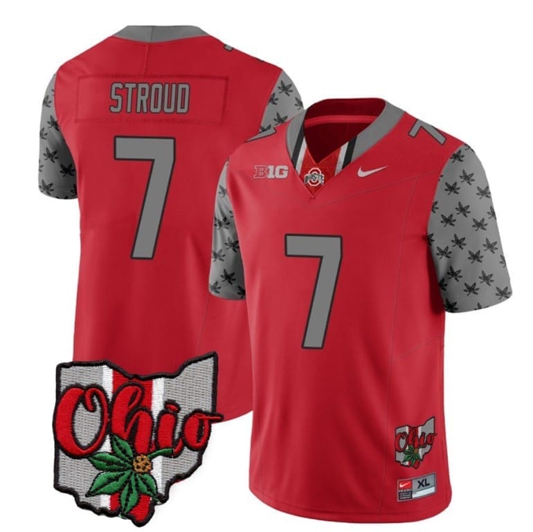 Ohio State Buckeyes CJ Stroud Jersey #7 College Football Stitched Alternate 2023 Red 1 Ohio State Buckeyes CJ Stroud Jersey #7 College Football Stitched Alternate 2023 Red