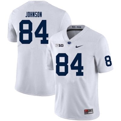 Penn State Theo Johnson Jersey #84 College Football Game White With Name 10 Penn State Theo Johnson Jersey #84 College Football Game White With Name