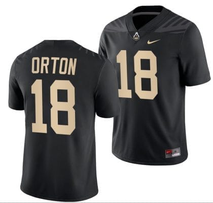 Purdue Boilermakers Kyle Orton Jersey #18 College Football Black 10 Purdue Boilermakers Kyle Orton Jersey #18 College Football Black
