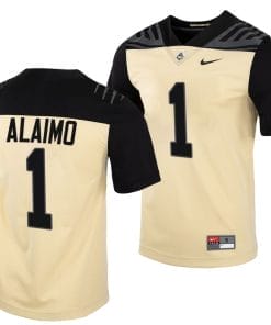 Purdue Boilermakers Michael Alaimo Jersey #1 College Football Gold Vapor Untouchable
