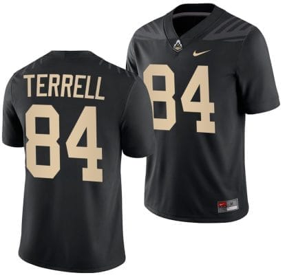 Purdue Boilermakers Preston Terrell Jersey #84 College Football Black 10 Purdue Boilermakers Preston Terrell Jersey #84 College Football Black