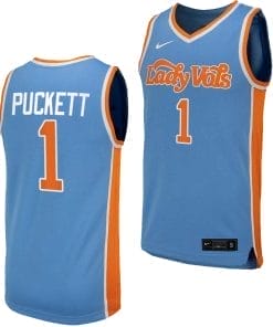 Sara Puckett Jersey #1 Tennessee Lady Vols Replica College Basketball Blue Uniform