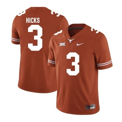 Texas Longhorns Jordan Hicks Jersey #3 College Football Orange 10 Texas Longhorns Jordan Hicks Jersey #3 College Football Orange