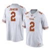 Texas Longhorns Roschon Johnson Jersey #2 College Football White 7 Texas Longhorns Roschon Johnson Jersey #2 College Football White
