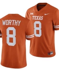 Texas Longhorns Xavier Worthy Jersey #8 College Football Orange