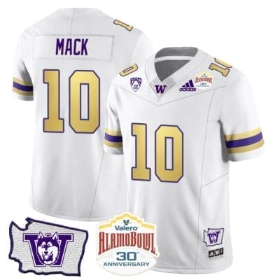 Austin Mack Jersey #10 Washington Huskies Alamo Bowl Patch Football Husky Royalty 8 Austin Mack Jersey #10 Washington Huskies Alamo Bowl Patch Football Husky Royalty