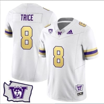 Bralen Trice Jersey #8 Washington Huskies Washington Map Patch Football Husky Royalty 8 Bralen Trice Jersey #8 Washington Huskies Washington Map Patch Football Husky Royalty