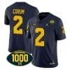 Blake Corum Jersey #2 Michigan Wolverines 1000 Wins Patch College Football Navy 4 Blake Corum Jersey #2 Michigan Wolverines 1000 Wins Patch College Football Navy