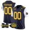 Custom Michigan Wolverines Jersey Name and Number 1000 Wins Patch Vapor Limited Football White Sleeves 4 Custom Michigan Wolverines Jersey Name and Number 1000 Wins Patch Vapor Limited Football White Sleeves