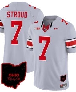 CJ Stroud Jersey #7 Ohio State Buckeyes College Football Stitched Vapor Limited Ohio Patch Gray