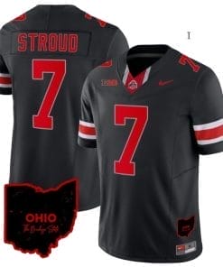 CJ Stroud Jersey #7 Ohio State Buckeyes College Football Stitched Vapor Limited Ohio Patch Black