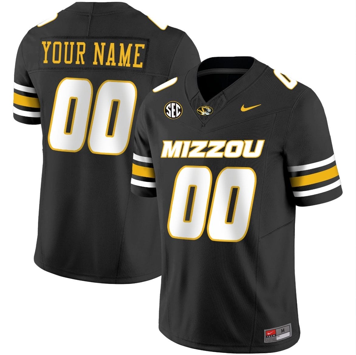 Custom Missouri Tigers Jersey Name and Number Vapor Limited College Football Stitched Black 1 Custom Missouri Tigers Jersey Name and Number Vapor Limited College Football Stitched Black