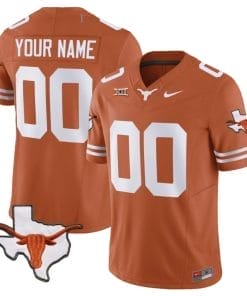 Custom Texas Longhorn Jersey Name and Number Vapor Limited College Football Stitched Texas Orange