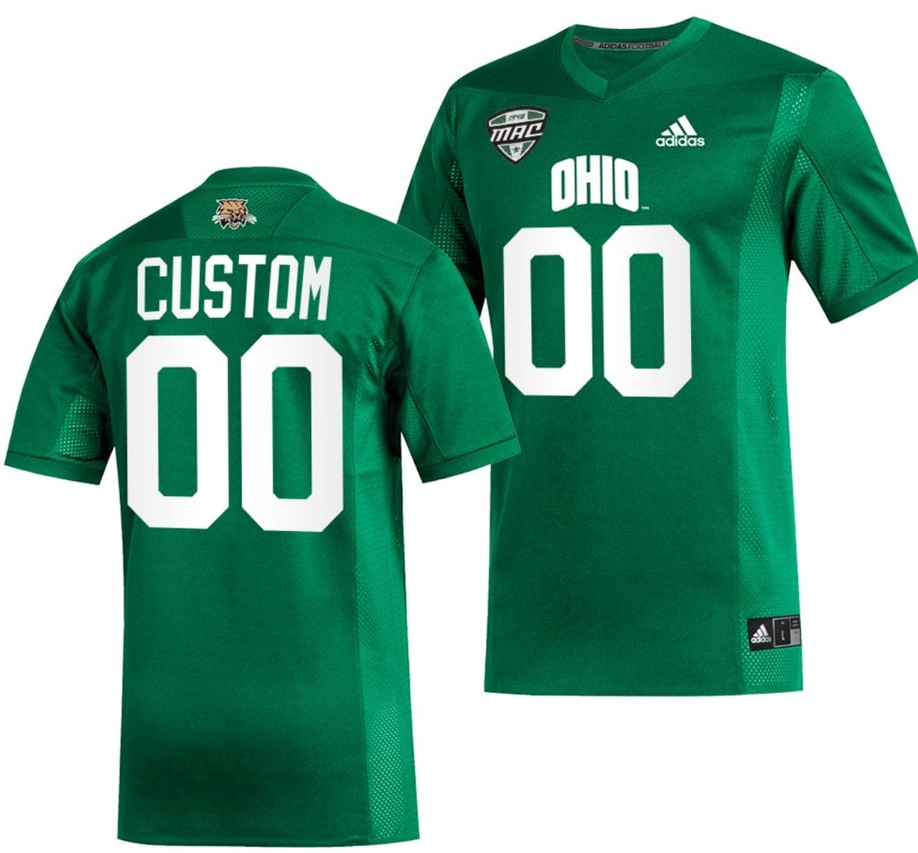 Custom Ohio Bobcats Jersey Name and Number College Football Uniform Green 1 Custom Ohio Bobcats Jersey Name and Number College Football Uniform Green